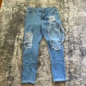 Ripped SHEIN denim jeans L